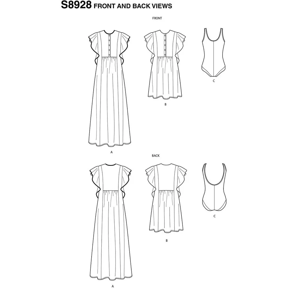 Simplicity Sewing Pattern 8928 10192 Misses Swimsuit Caftans Cynthia Rowley 4-12